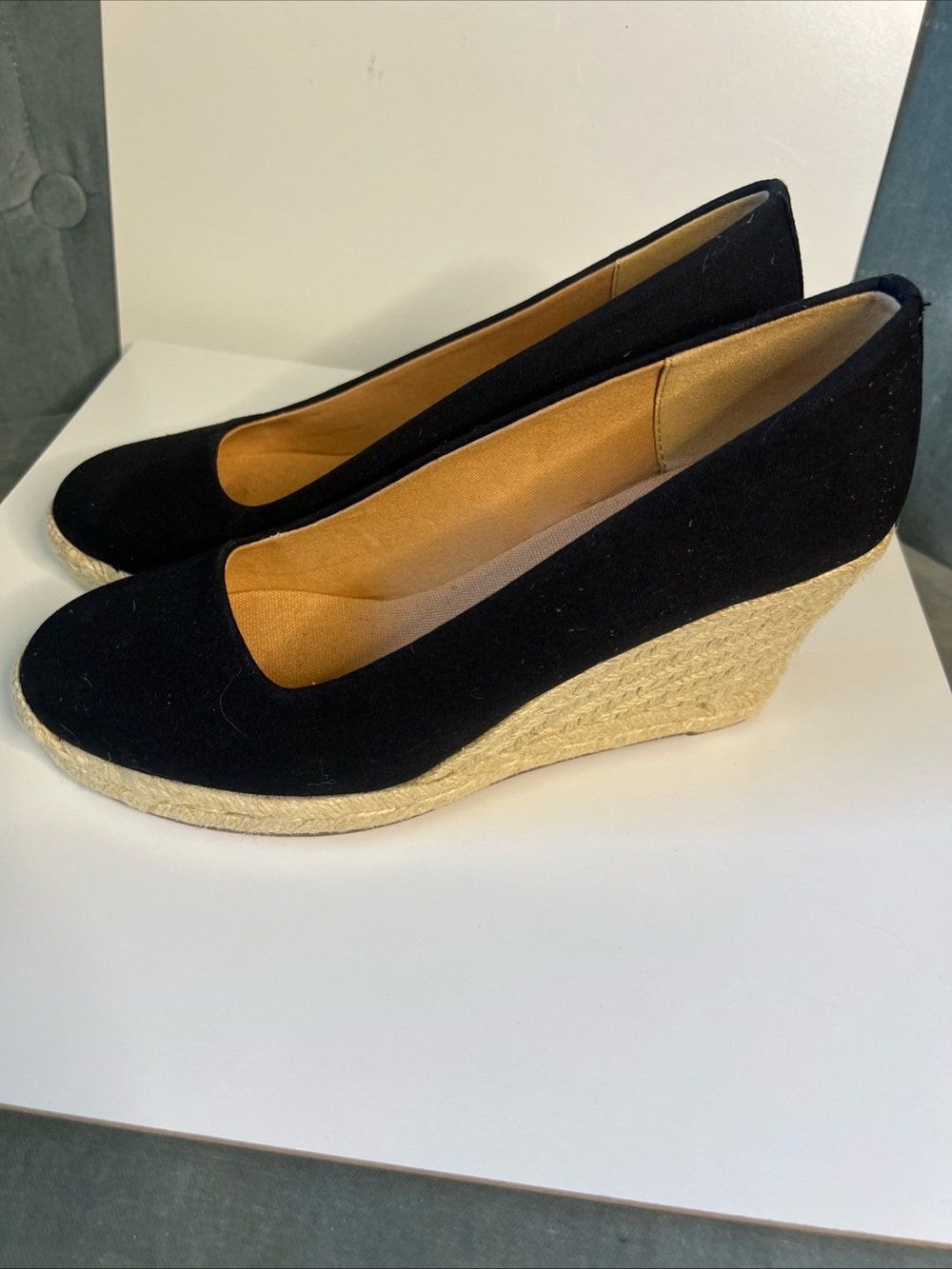 J Crew Seville Black Canvas Espadrille Wedge (NWOT) - Picture 5 of 14
